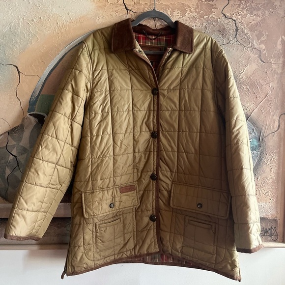 Lauren R.L Equestrian Quilted Nylon Leather Trimmed Jacket - Picture 2 of 16